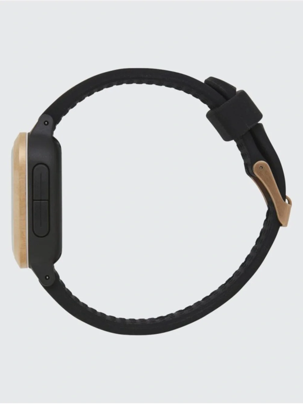 Rip Curl Black Silicone Digital Watch with Rose Gold bezel